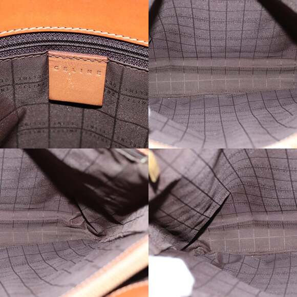 CELINE Macadam Canvas Tote Bag Pvc Brown Gold - Picture 11 of 13